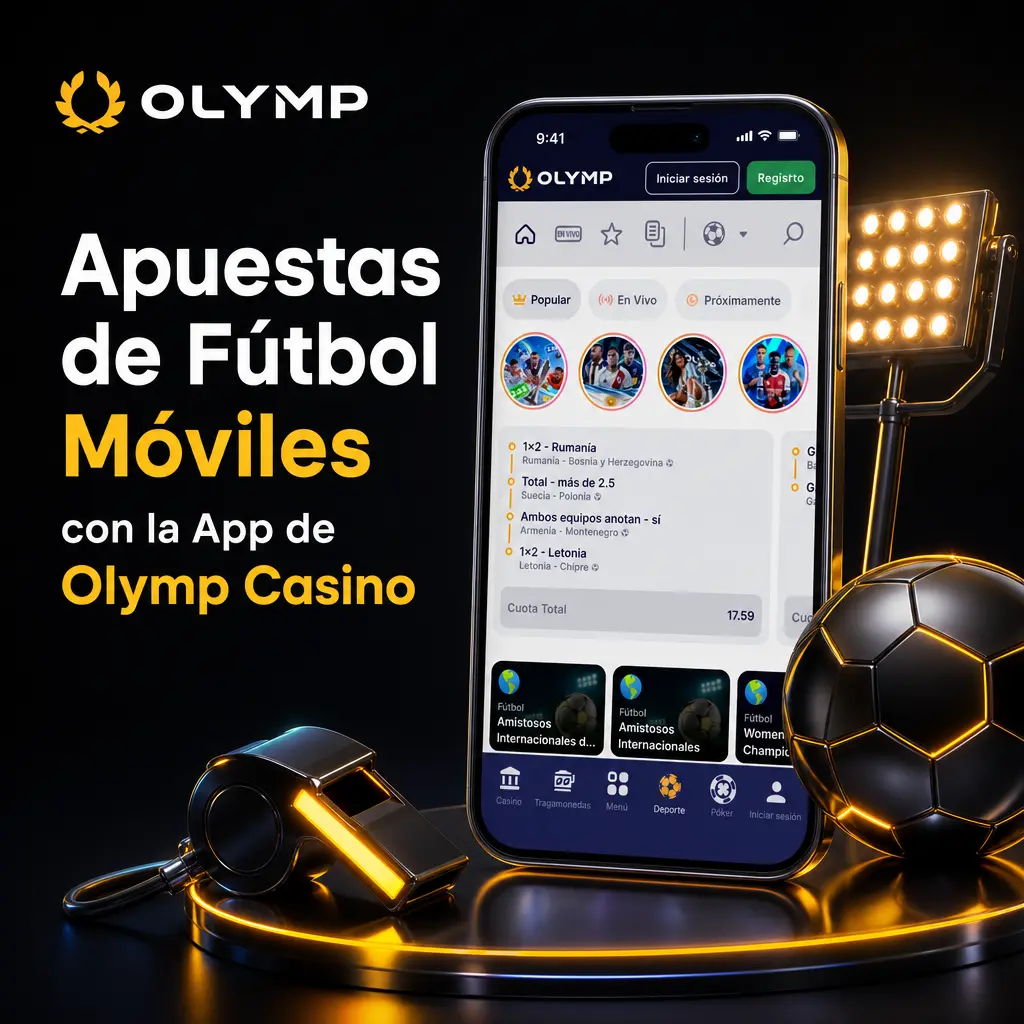 Apostá al fútbol desde tu celular con la app de Olymp Casino: descargala, registrate y jugá en minutos
