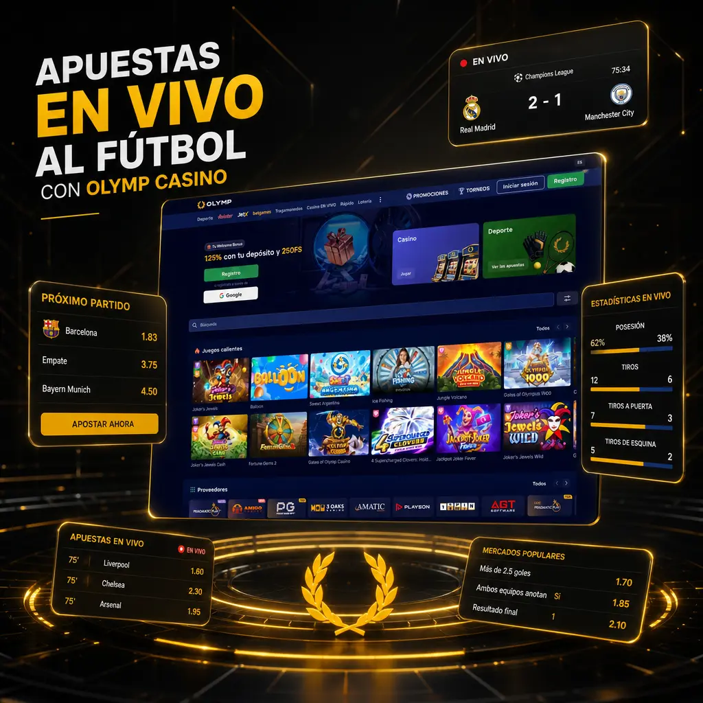 Apuestas en vivo al fútbol en Olymp Casino con cuotas actualizadas, estadísticas en directo y opción de cash out
