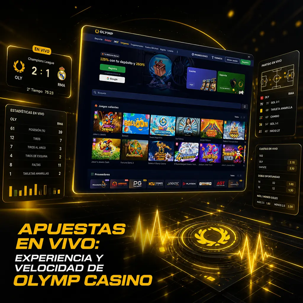Apuestas en vivo en Olymp Casino: cuotas en tiempo real, estadísticas del partido y cobertura de fútbol, tenis, básquet y esports.