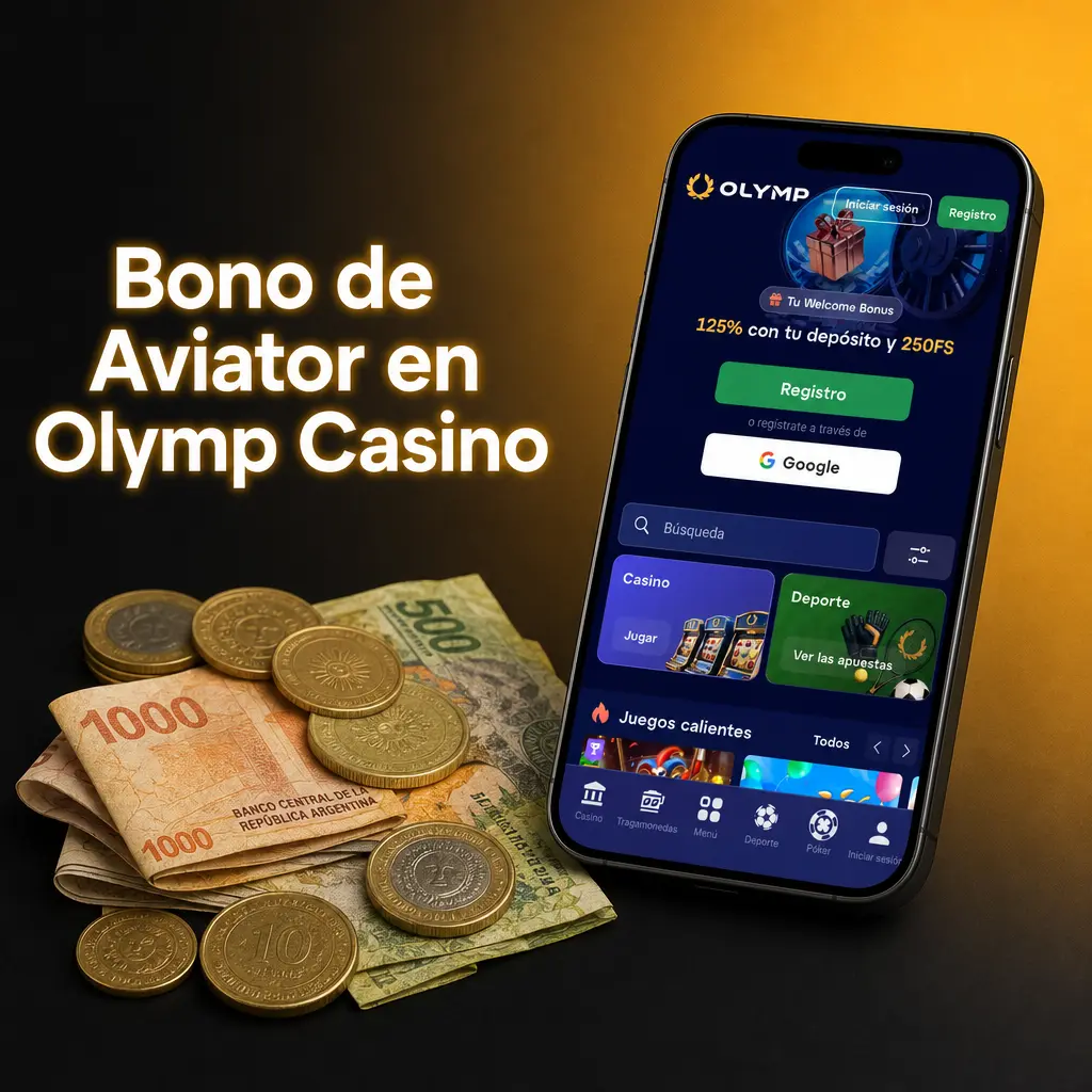 Bono de bienvenida Aviator en Olymp Casino: 125% + 250 giros gratis en el primer depósito, desde ARS 2.000