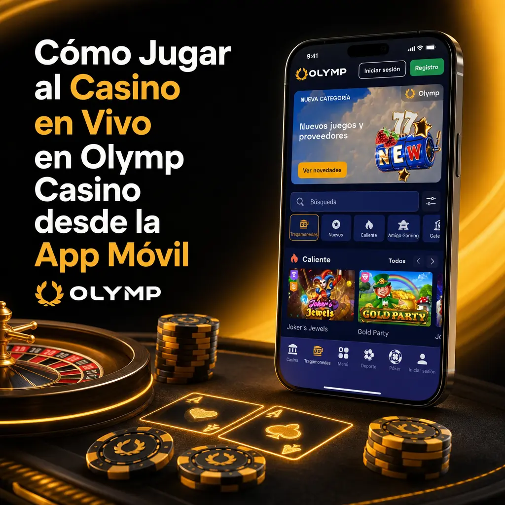 Cómo jugar al casino en vivo en Olymp Casino desde la app móvil: ruleta, blackjack y baccarat en Android o iOS