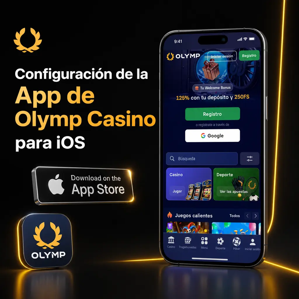 Pasos para instalar y configurar la app de Olymp Casino en iPhone con iOS 13 o superior, desde esta página oficial.