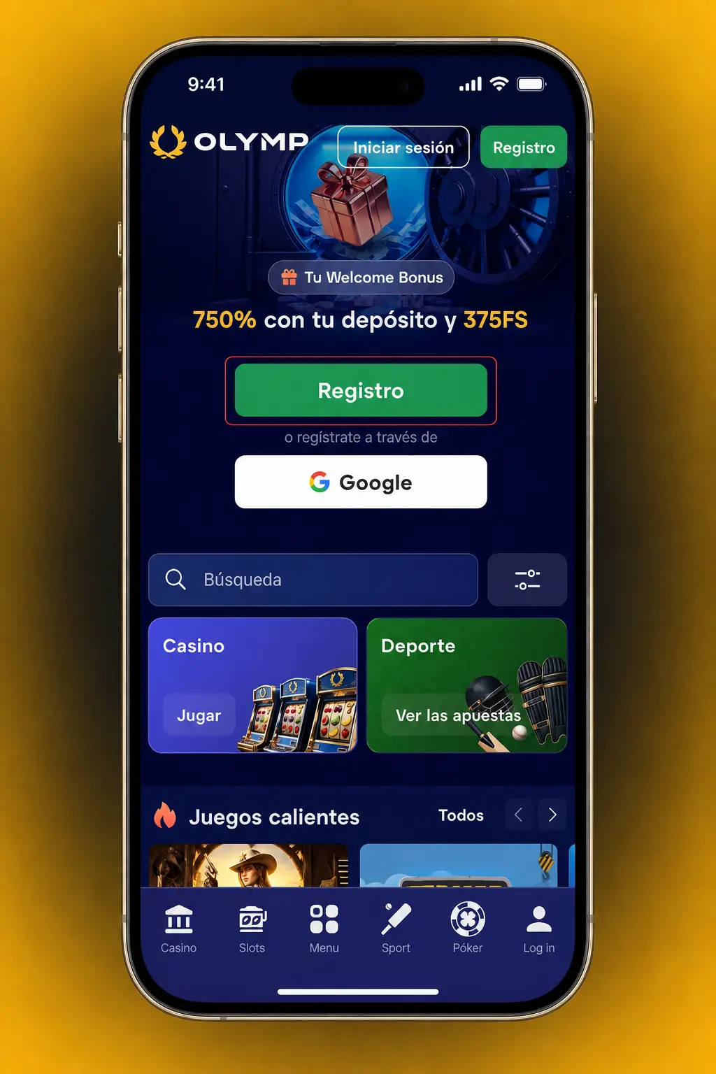Pasos para registrarte en Olymp Casino y crear tu cuenta en menos de dos minutos