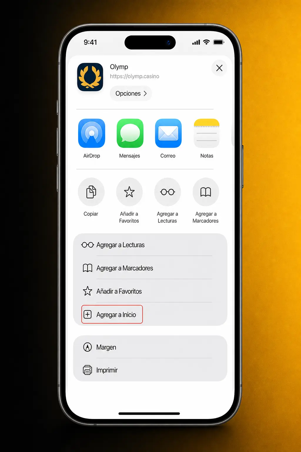 Pasos para descargar e instalar Aviator de Olymp Casino en iOS mediante enlace directo desde Safari, sin usar App Store.