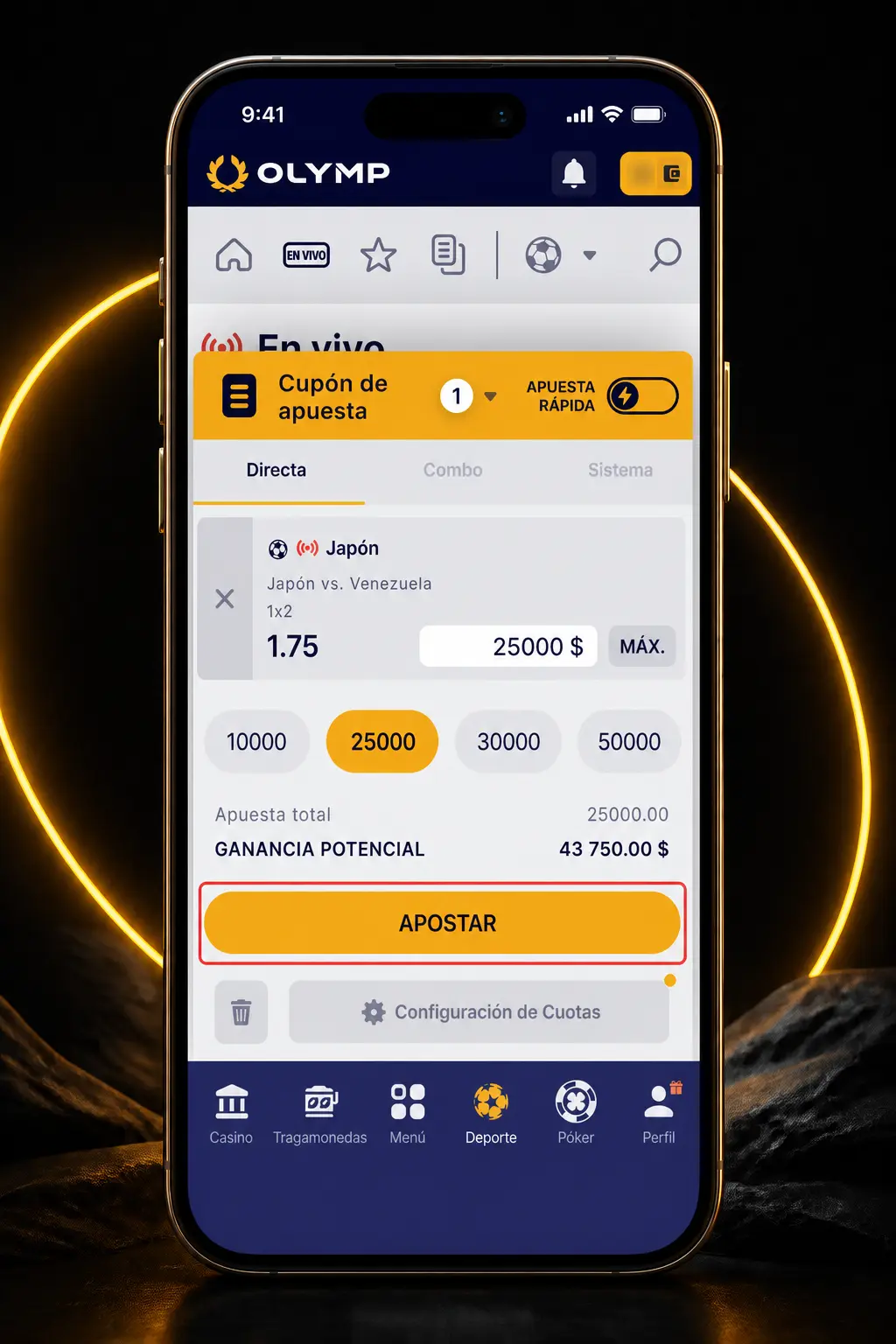 Guía paso a paso para realizar una apuesta deportiva en Olymp Casino desde el celular
