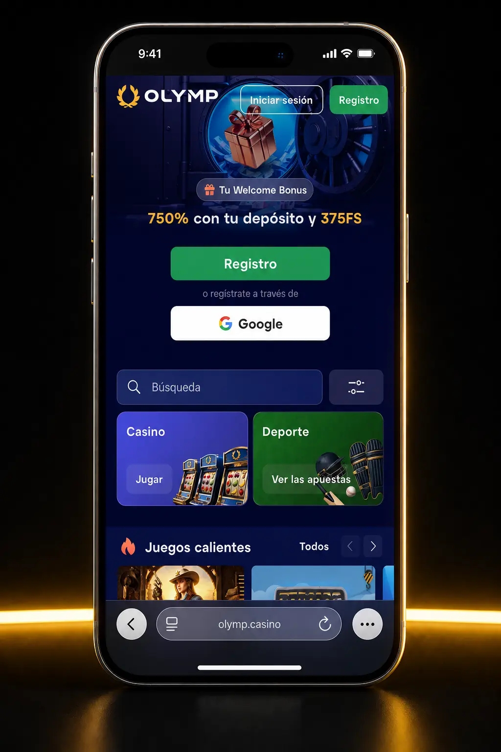 Pasos para instalar la app de Olymp Casino en iOS usando Safari y agregarla como acceso directo en la pantalla de inicio